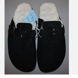 Aerosoles Black Slide on Shoes Clogs Buckle Slippers XL NWT Comfort Flex Flats